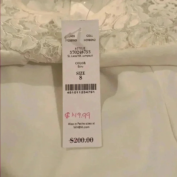 White House Black Market White Jumpsuit - Picture 4 of 5